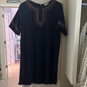 Umgee Navy Tunic with Orange Detailing